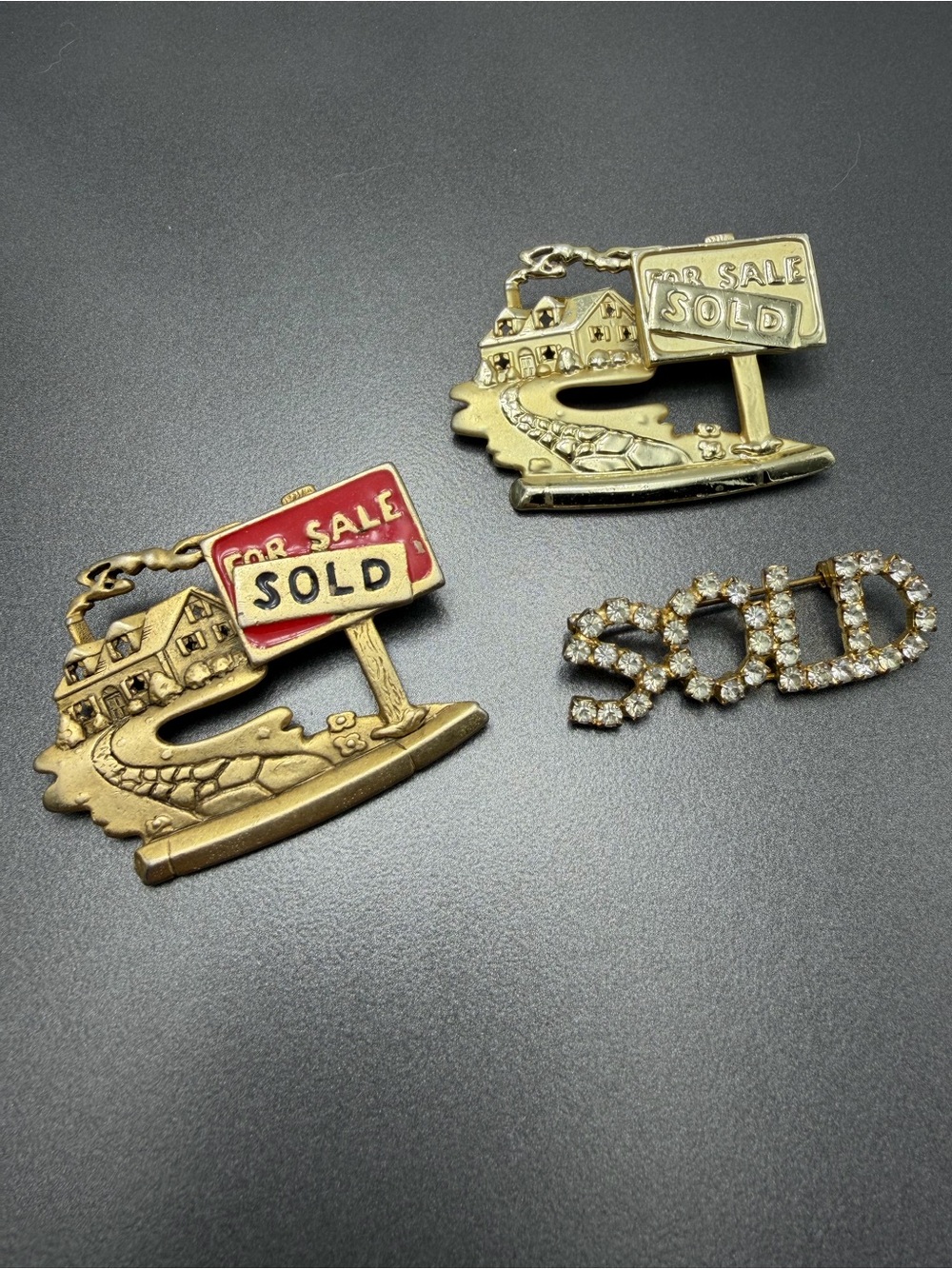 Vintage House For Sale Brooch lot #305ub